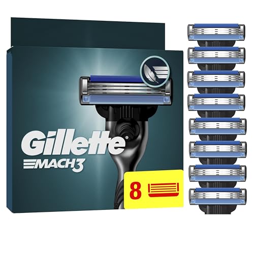 Gillette Mach3 Cuchillas recargables para hombre, 8 cabezales