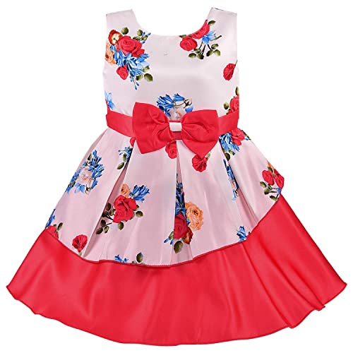 Image of Wish Karo Baby Girls Satin Frock Dress-(fe2803)