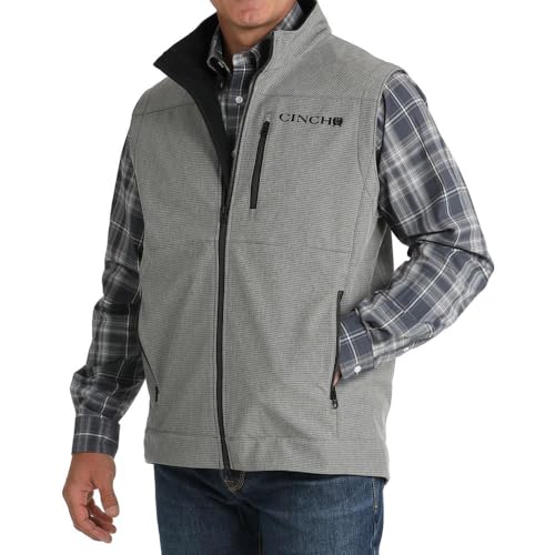 Cinch Men's Grey Bonded Vest Grey XS