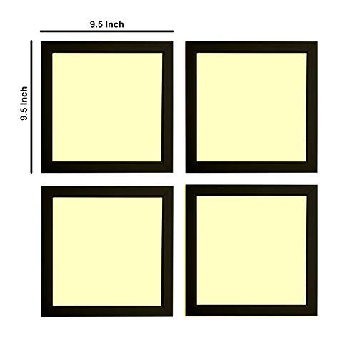 Indianara 4 Piece Set of Framed Wall Hanging Inspirational Quotes(Multicolor1), Wood