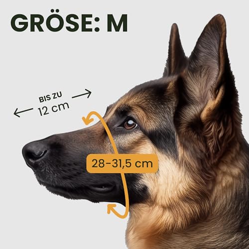 BRONZEDOG Draht-Hundemaulkorb Deutscher Schäferhund für mittelgroße große Hunde Verstellbarer langlebiger Metallkorb zum Beißen Kauen Bellen (M)