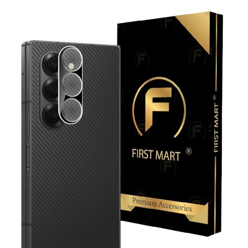 Image of FIRST MART Black Camera Lens Protector for Samsung Galaxy Z Fold 6 | 9H Tempered Glass, HD Clear, Scratch Resistant, Anti-Fingerprint, Case-Friendly | Pack of 1