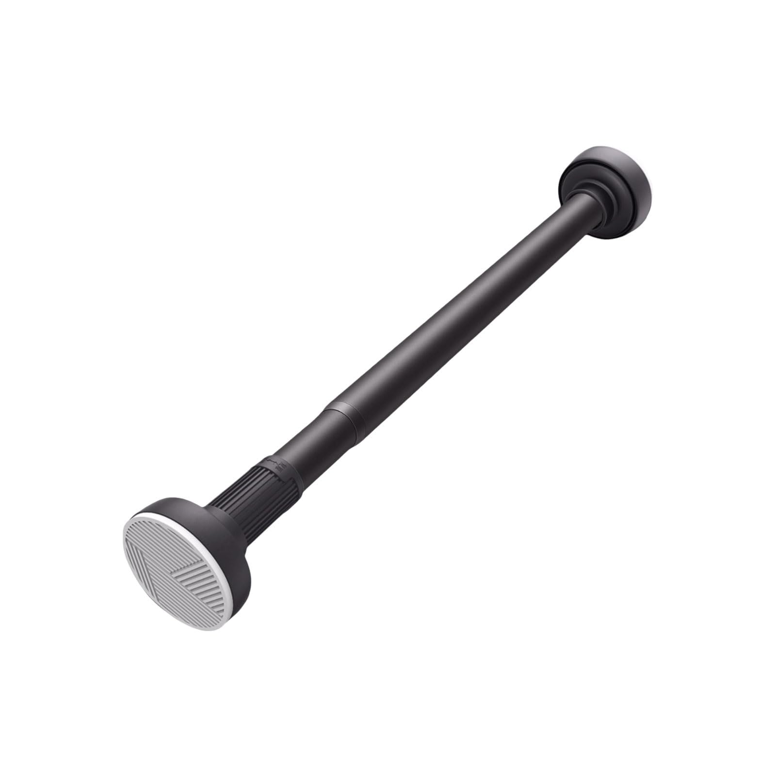 Adjustable Stainless Steel Shower Curtain Rod Multipurpose Telescopic No Drill Suitable For Windows Bathrooms And Wardrobes stable(Nero,190-260cm)