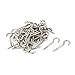 Aexit Lamp Wire Screws & Bolts 3mm Thread 46mm Length Metal Screw Hook Silver Tone Self-Drilling Screws 50 Pcs