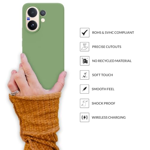 Image of SPRIG Compatible with Vivo V60 Premium SilkTone Back Cover Drop Tested Shock Proof Mobile Case for Men, Women, Boys and Girls with Camera Protection (Mint Green)