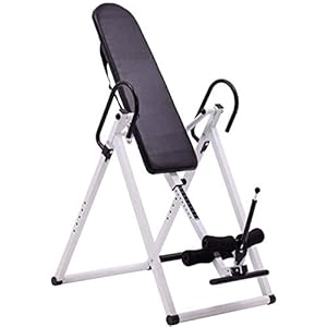 Fitness Indoor Aerobic Fitness Inversion Equipment Inversion Table Back Therapy Fitness Reflexology Equipment Inversion Machine With Comfort Backrest (Color : Black Size : 74x114x156CM Uptodate