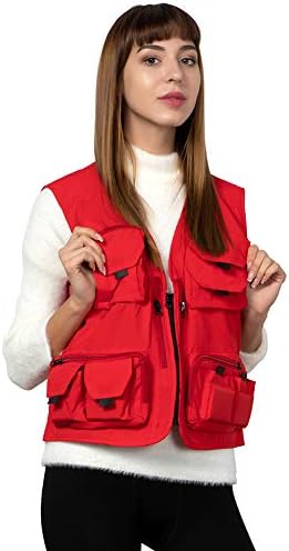 Ziker Women Mesh Breathable Outdoor Quick Dry Safair Cargo Fishing Travel Vest with Multiple Pockets