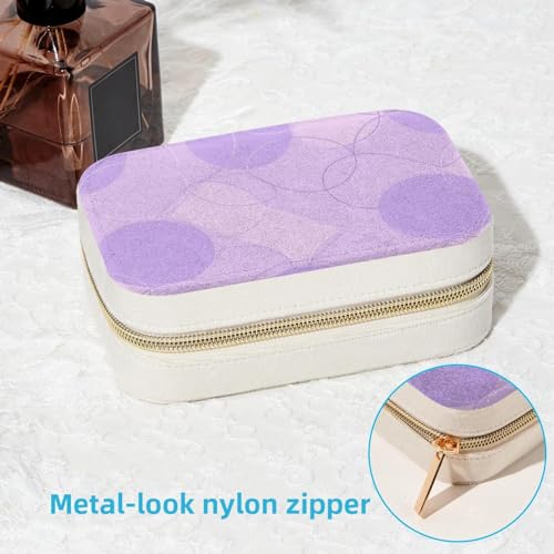 Boîte à bijoux double couche violette pour éviter les colliers emmêlés