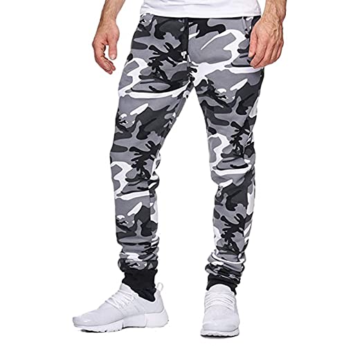 DuDubaby Mens Hiking Pants Men's Cargo Joggers Pant Athletic Training Casual Trousers Drawstring Elastic Waist Sweatpants