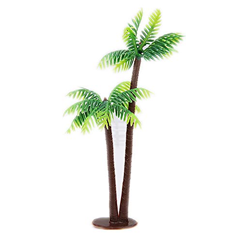 HY HoneyYX 14CM Mini PE Artificial Coconut Palm Tree Micro Plastic Landscape Sandbox