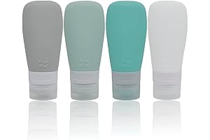Silicone Travel Bottles, Vonpri Reusable Squeeze Tube