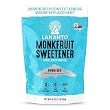 Lakanto Powdered Monk Fruit Sweetener With Erythritol, Powdered Sugar Substitute Sweetener For Baking & Cooking Waffles, Donuts, Cookies & More, Keto, Low Calorie, Low Carb, Vegan, Gluten Free, 1 Lb