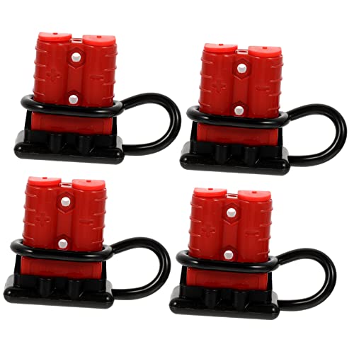 Cabilock Lot De 4 Connecteurs Rapides De Fils Pour Treuil Électrique, Raccords En Pc Couvercle Caoutchouc, Connexion/déconnexion Rapide Batterie, Accessoires Pour Remorque Et Vtt