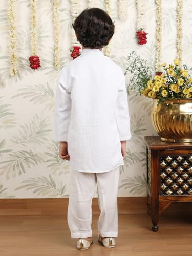 Image of POLKA TOTS Boys Cotton Pathani Set | Premium Pathani Kurta & Pyjama Set for Boys | Kurta Pajama for Kids Boy | Pathani Suit for Kids, Baby Boys & Toddlers | Ethnic Wear for Boy