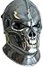 Medieval Old Demonic Ghost Skull Helmet, Gravitate Design, Full Face Helmet Solid Battleground Helmet For Warrior A Great 12 Century Item For Sca/Larp/Collection By Relic Handicrafts Silver 26 inches