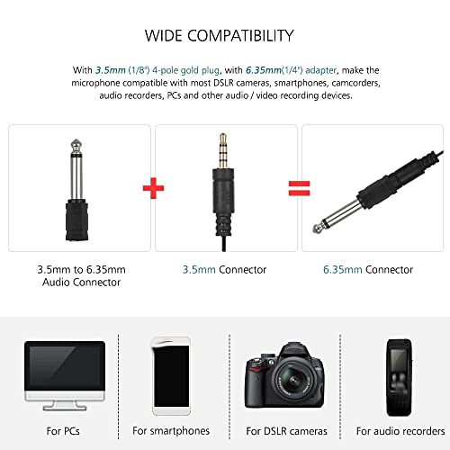Micrófono de condensador omnidireccional para grabar vlogs con audio nítido 4