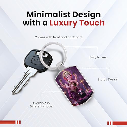 Image of Premium Printed Metal Keychain for Men & Women | High-Definition Artwork Print | Durable Key Ring for Car, Bike, Home & Office Keys | Stylish Decorative Key Holder Gift