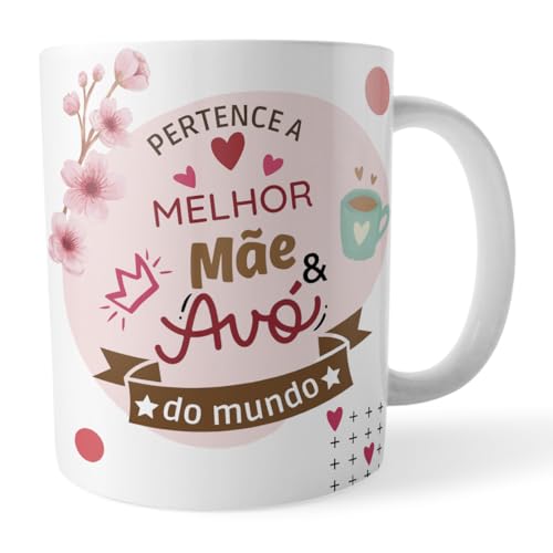 Voar Personalizados, Caneca Melhor Mãe e Avó do Mundo – Presente para avós