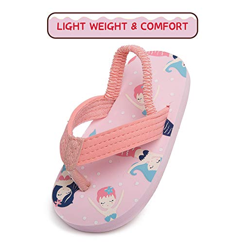 Image of Boys Girls Strap Flip Flops Sandals Cute Cartoon Unicorn Shark Toddler Flip Flop Kids Pool Beach Flat Slide Summer Water Shoes