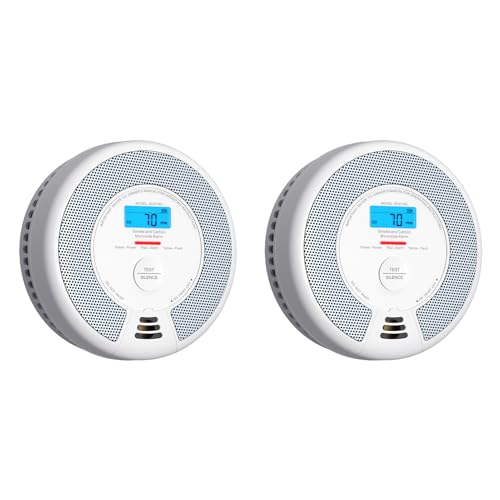 X-Sense 2er-Pack Rauch- und Kohlenmonoxid Melder, vernetzter Kohlenmonoxid-Melder, Basisstation ist erforderlich, SC07-MR – Ansicht 1
