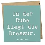 Mr. & Mrs. Panda Deluxe Karte Spruch Reitlehrerin Ruhe - Geschenk, Beruf, Berufe, Klapp, Geschenke für Berufstätige, Geburtstags, Reitstunde, Glückwunsch, Geschenke mit Herz, Reitausbildung