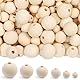LotFancy Holzperlen zum auffädeln, 500 Stück Holzkugeln mit Loch in 6 Größen, Holzperlen Natur von 8mm 10mm 12mm 14mm 16mm 18mm, für Makramee Basteln DIY Schmuck Armband