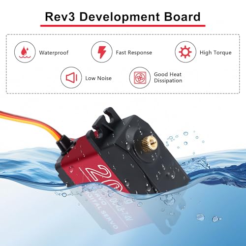 QIQIAZI Servo Motor, 2 Stücke 20KG Digital Metal Servomotor Digitaler Servomotor Volles Kupfer Metall Getriebe Servo,RC Servo für RC Flugzeug Hubschrauber,Roboter,RC Auto Boot für Arduino