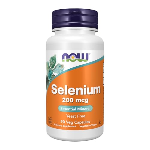 Now Foods Selenium 200mcg | Yeast-Free Selenium Mineral for Antioxidant Protection & Immune System Support & Thyroid Health | 90 Veg Capsules