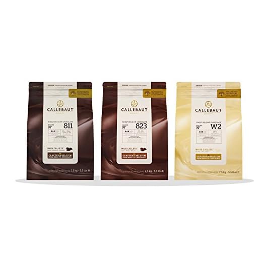 Callebaut 3 x 2,5kg Bundle - Chocolat de Couverture au Lait, Noir & Blanc Belge - Finest Belgian Chocolate (Callets) Lot de 3 x 2,5kg