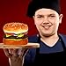 PASOLABE Artificial Hamburger Fake Burger Realistic Food Display Props Simulation Bread Model Faux Burger Photography Prop for Home Kitchen Shop Decorations