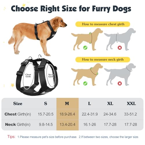 Pawaboo Multifunción Arnés de Coche para Perro con Correa de Conector, Cinturon Perro Coche con Doble Hebilla, Arnés de Chaleco de Viaje con Cinturon Seguridad Perro Coche, M, Negro - imagen 6