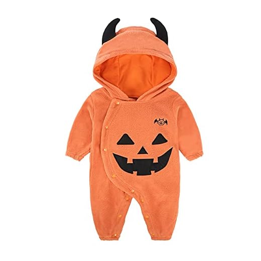 TMOYJPX Disfraz Halloween Bebe Niña Niño Calabaza Murciélago Monos Sudadera con Capucha, Disfraces Halloween Niñas Recien Nacido (3-6 meses, A)