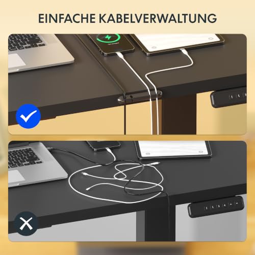 FLEXISPOT Höhenverstellbarer Schreibtisch Basic 100x60cm – Ansicht 3
