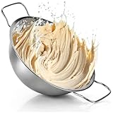 com-four® bol de mezcla acero inoxidable – cuenco multifuncional para hornear, preparar masa, batir & cocinar – resistente al calor, apto lavavajillas & duradero (1 pieza - Ø 23cm)