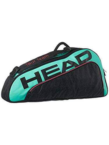 Head Tour Team 3R Pro Tennis Racquet Bag 3 Racket Tennis Equipment Duffle Bag - Black/Teal, One Size #TOP2