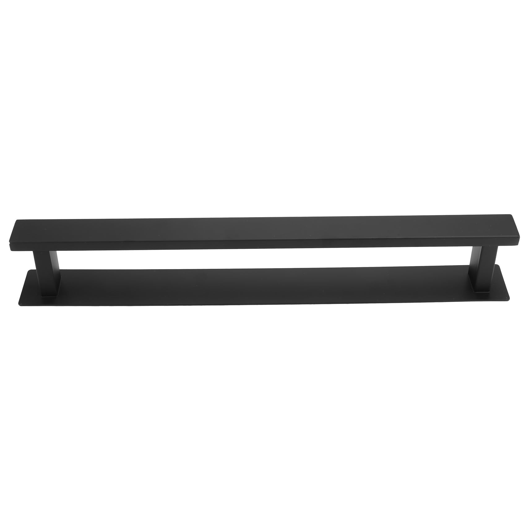 Vjsujehgy Adhesive Stand Towel Bar Shelf Black Stainless Steel Wall Mounted Lavatory Kitchen Bathroom Towel Rack Bar Holder Hanger
