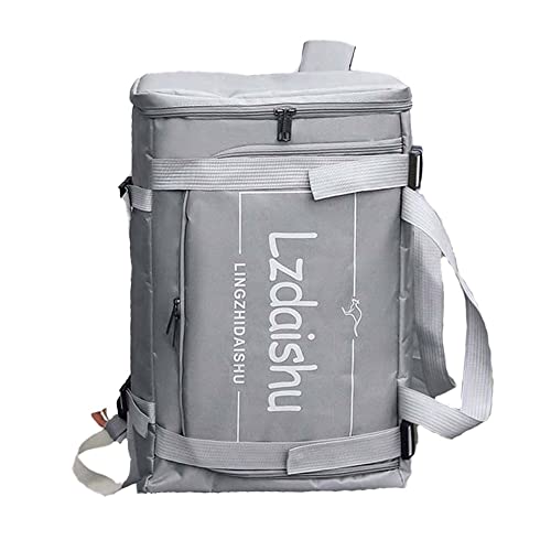 Dratal Gym Bag for Men, 45L Large Gym Backpack, Sport Duffel Bag, Waterproof 3 Way Travel Backpack, School Travel Backpack, Fits 15 Inch Laptop, Gifts for Men and Women (Grey)