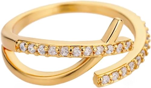 Bague X-Curve pour femmes et hommes en style géométrique tendance