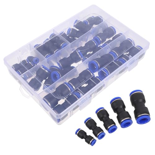 Conectores rápidos neumáticos de plástico SOIMISS de 1/2 a 5/32 pulgadas kit de 40 piezas