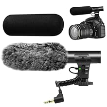 Standard 3.5mm stereo plug and standard universal connector to cameras. Designed to fit DSLR cameras, DV camcorders, such as Canon, Nikon, Sony, Panasonic, etc.!Microphone is only suitable for cameras with 3.5 mm interface. Without 3.5mm Jack, the mi...
