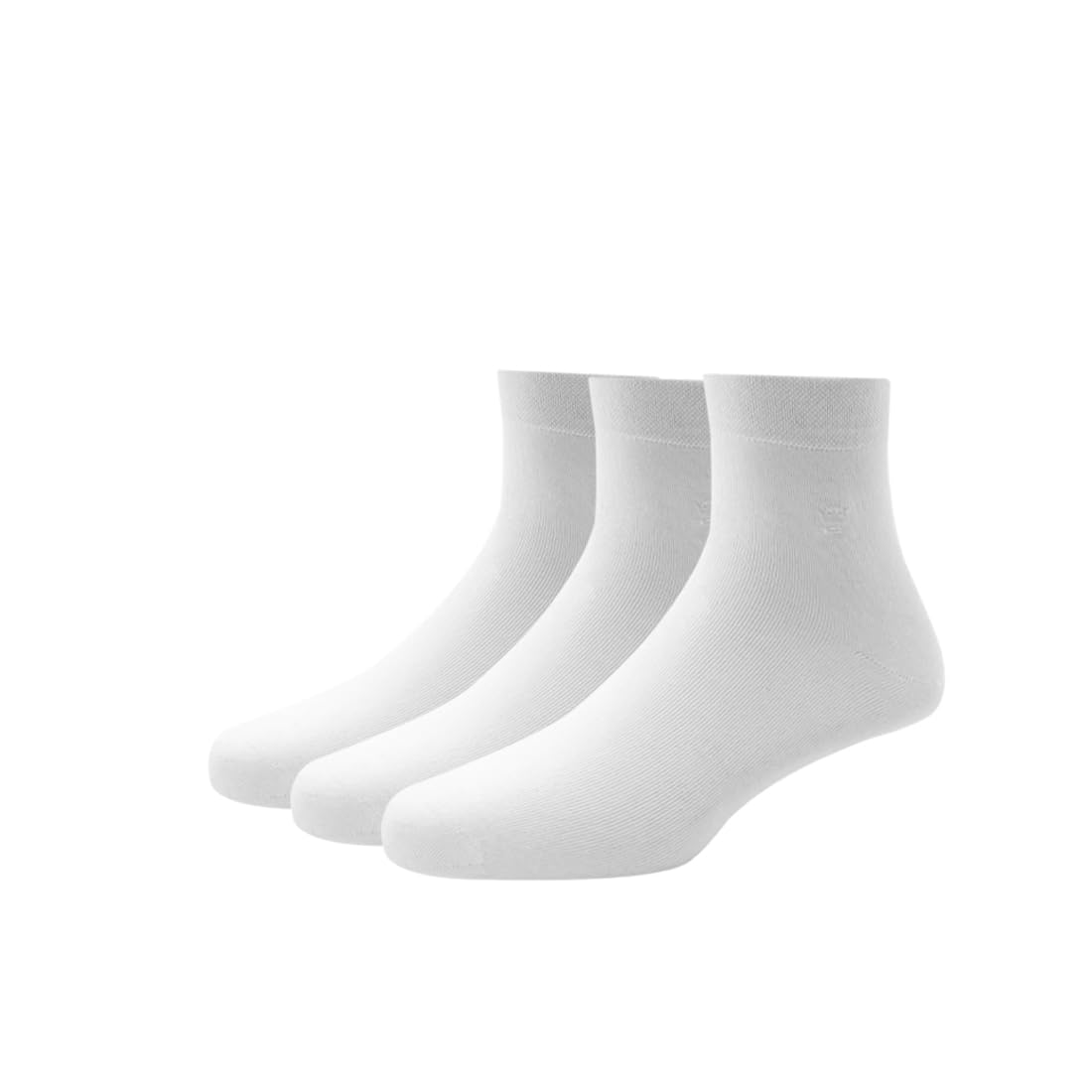 louis philippe Quarter Length Men's Plain Pattern Socks (Pack of 3) White-picture-26