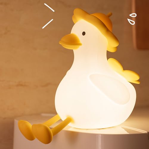 Lámpara de mesa de noche LED con forma de pato recargable miniatura 4