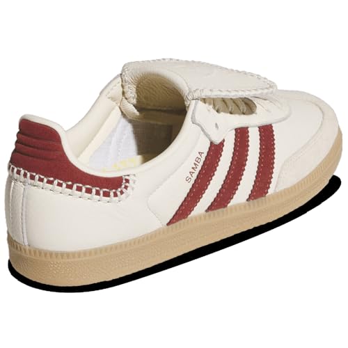 Adidas Orininals Samba Long Tongue - Women's (JS3541, Preloved Ruby/Wonder White/Gold)3