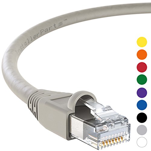 InstallerParts Ethernet Cable CAT6A Cable UTP Booted 100 FT - Gray - Professional