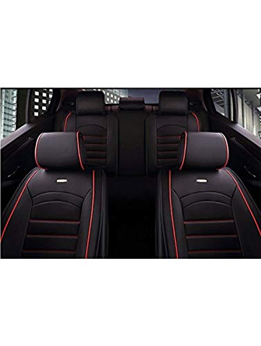 Image of Pegasus Premium PU Leatherite Car Seat Cover for Hyundai Elite -i20 (2014-2020)(Set of Front & Rear Seat Cover Only) (Black-Red)