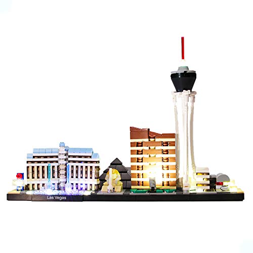 HZQM LED Light Kit for Architecture Skyline Collection Las Vegas - Compatible