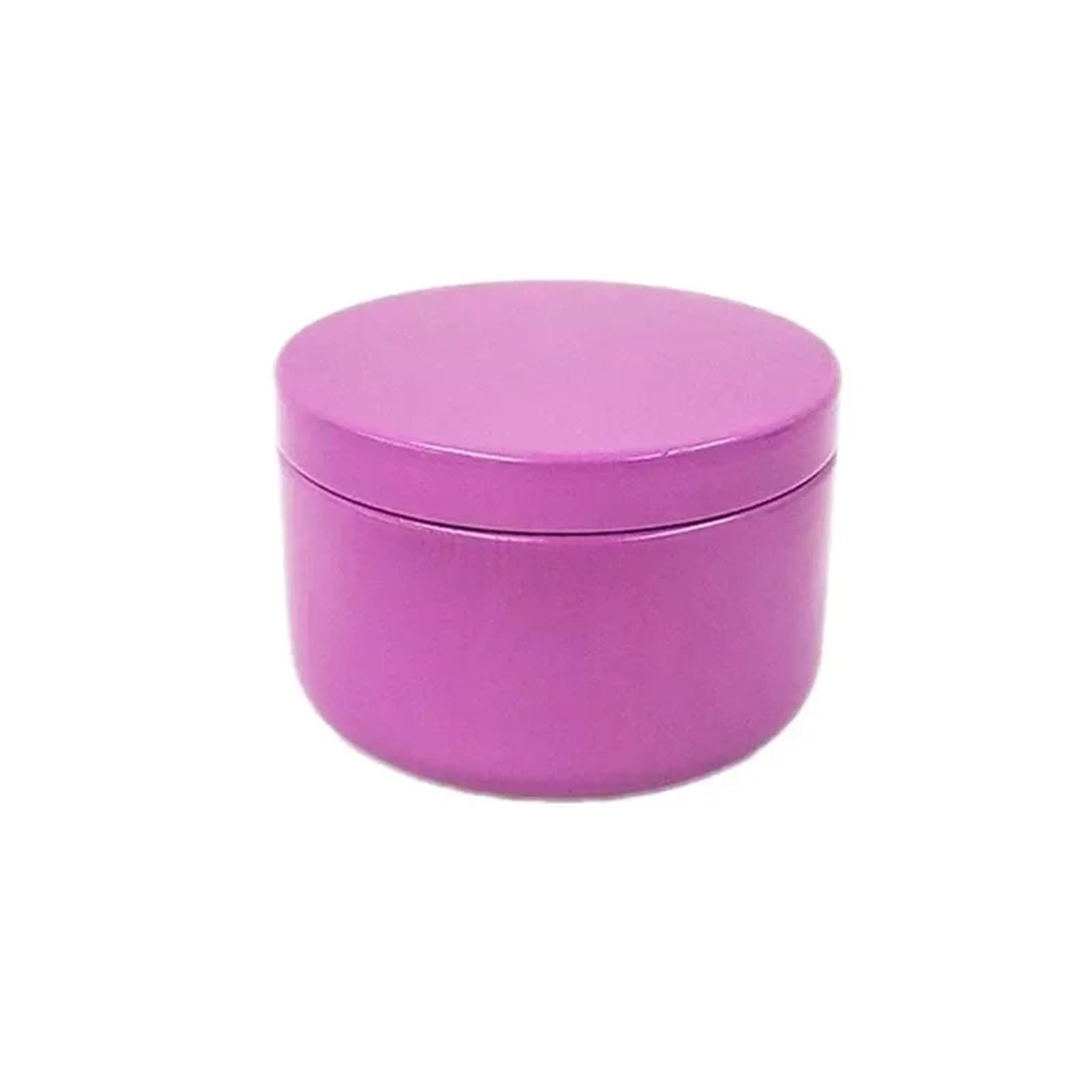 Kerzengläser 100 Stück 50 ml Leere Aluminiumgläser, runde Kerzendosen, Gewürzdosen, Kosmetik- und Gesichtscreme-Vorratsdosen, nachfüllbarer Behälter for unterwegs(Purple)