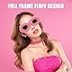 Lustige Sonnenbrillen Requisiten FüR Fasching Einzigartige Rundrahmen PlüSch Sonnenbrille in Pink Perfekt FüR Partys Und Fotoshootings