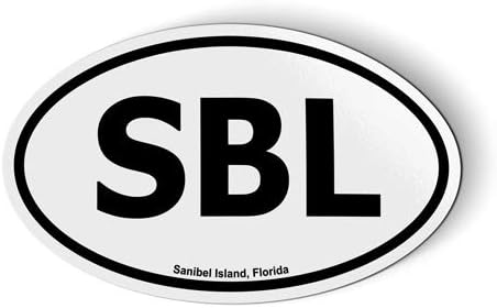 SBL Sanibel Island Oval - Magnet for Car Fridge Locker - 3"