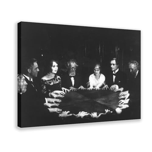 Idée cadeau déco originale toile vintage effrayante suspendue 40x61cm bureau salon